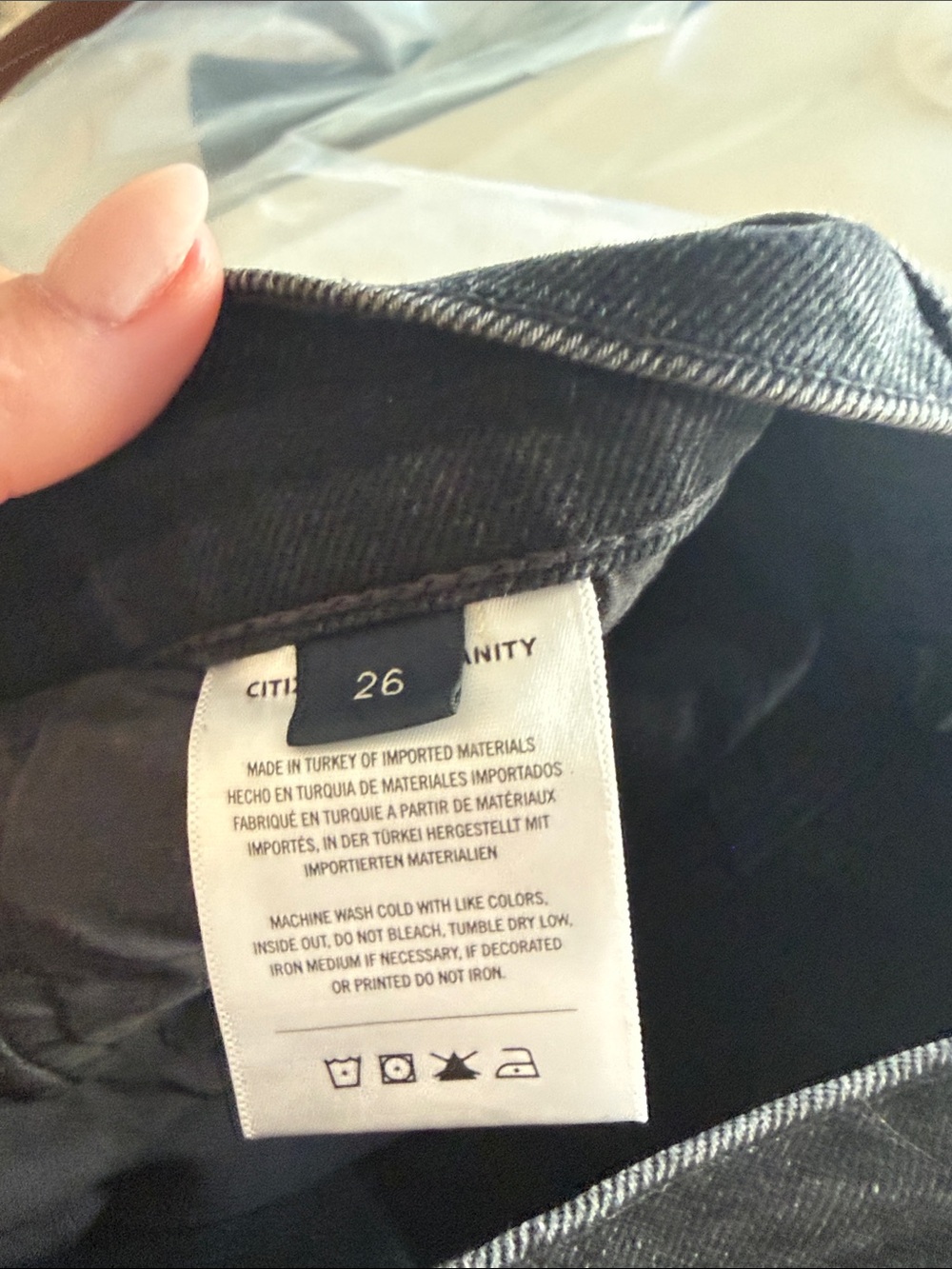 Citizens Of Humanity Washed Black Straight Jeans - Picture 3 of 3